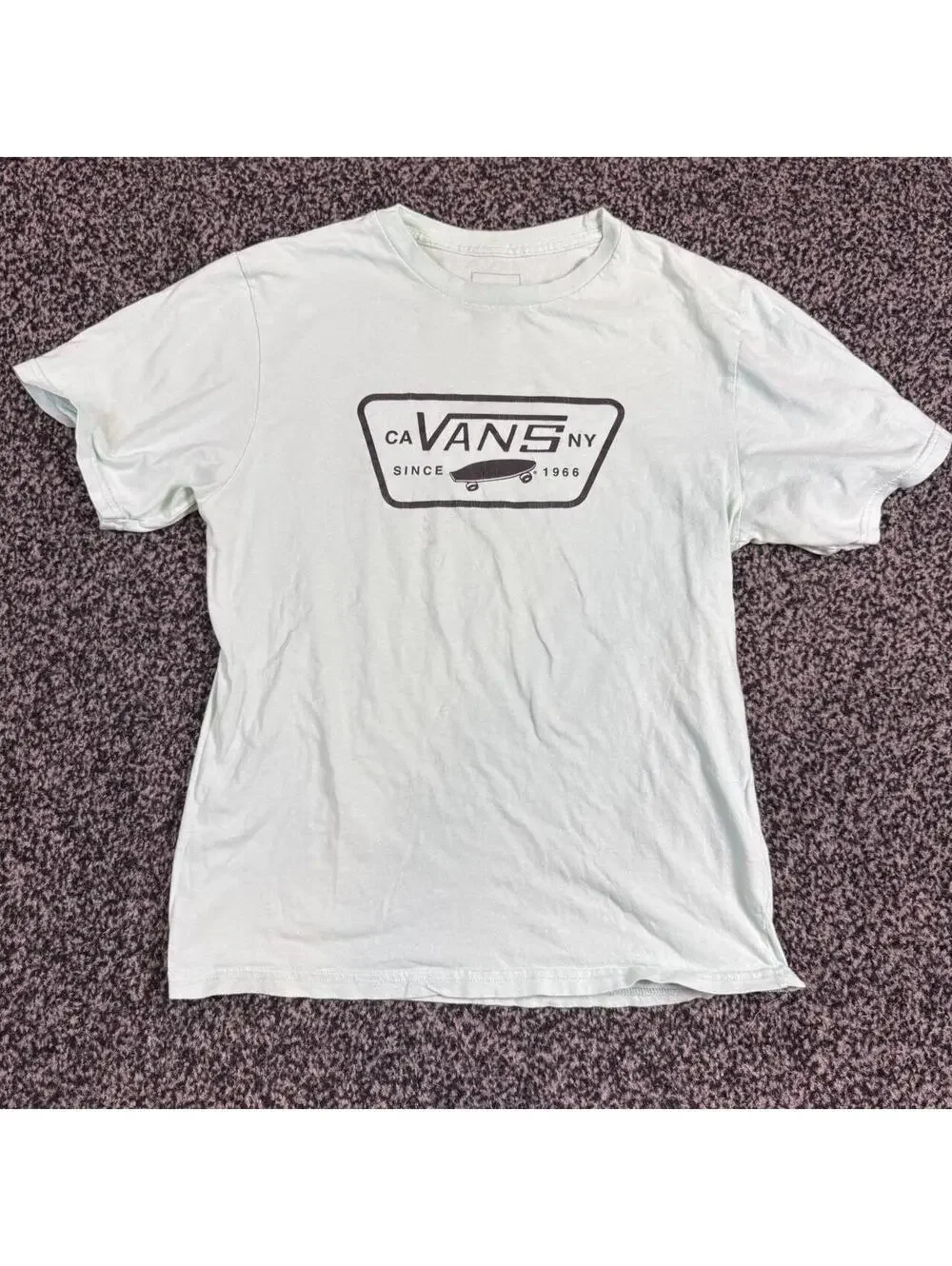Vans white t-shirt with black logo, kids xl